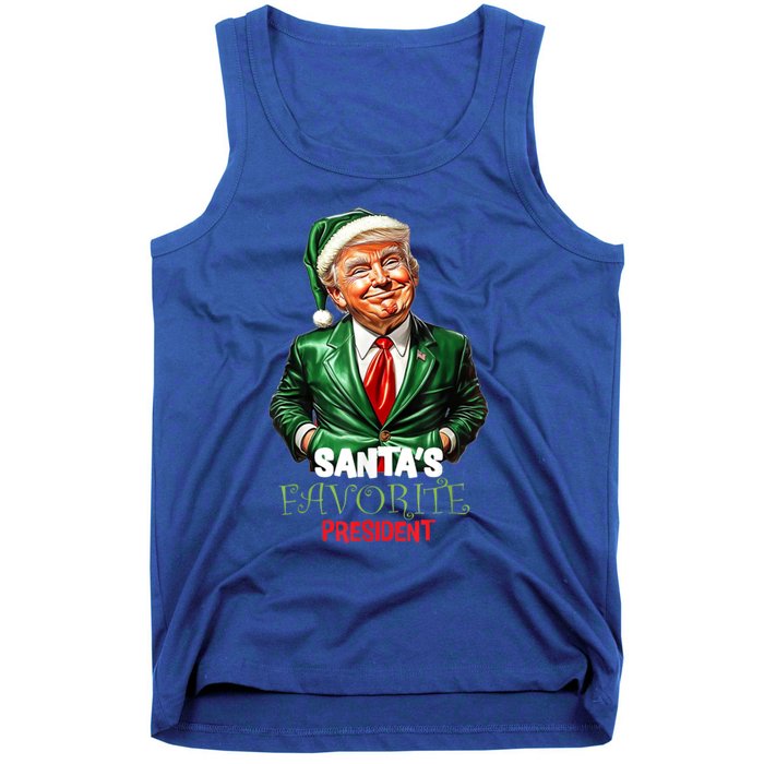 SantaS Favorite President Funny Humorous Trump Christmas Funny Gift Tank Top