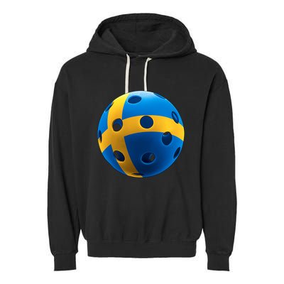 Swedish Flag Pickleball Garment-Dyed Fleece Hoodie