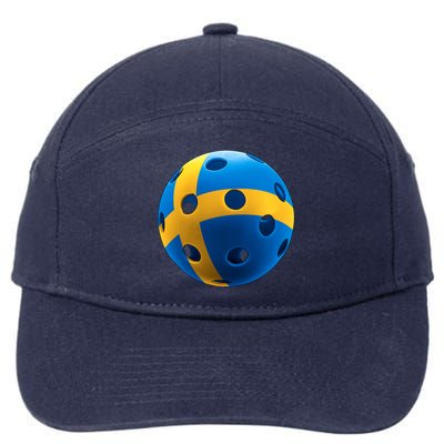 Swedish Flag Pickleball 7-Panel Snapback Hat