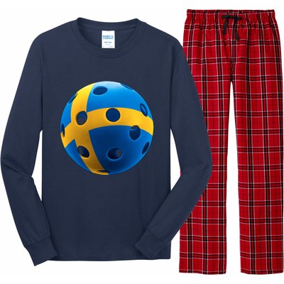 Swedish Flag Pickleball Long Sleeve Pajama Set