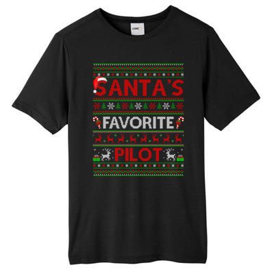 Santas Favorite Pilot Christmas Gift Tall Fusion ChromaSoft Performance T-Shirt