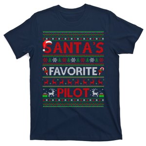 Santas Favorite Pilot Christmas Gift T-Shirt