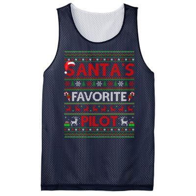 Santas Favorite Pilot Christmas Gift Mesh Reversible Basketball Jersey Tank