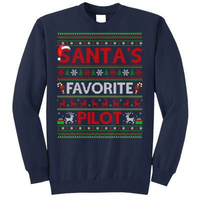 Santas Favorite Pilot Christmas Gift Tall Sweatshirt