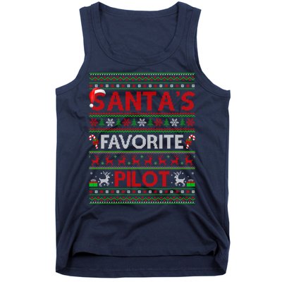 Santas Favorite Pilot Christmas Gift Tank Top