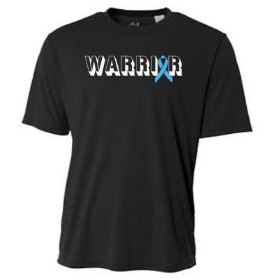 Support Father Prostate Cancer Warrior Light Blue Ribbon Cooling Performance Crew T-Shirt