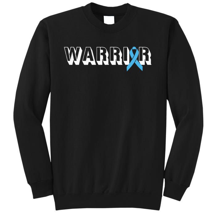 Support Father Prostate Cancer Warrior Light Blue Ribbon Sweatshirt