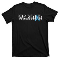 Support Father Prostate Cancer Warrior Light Blue Ribbon T-Shirt