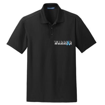 Support Father Prostate Cancer Warrior Light Blue Ribbon Dry Zone Grid Polo