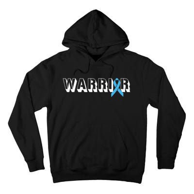 Support Father Prostate Cancer Warrior Light Blue Ribbon Tall Hoodie