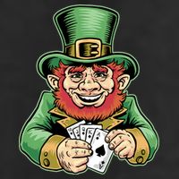 Straight Flush Poker Leprechaun 7 Panel Mesh Trucker Snapback Hat
