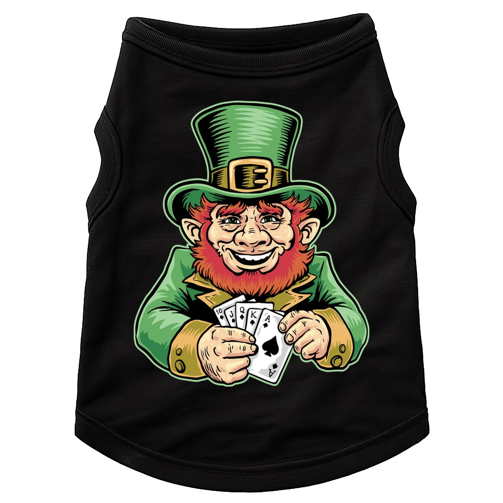 Straight Flush Poker Leprechaun Doggie Tank