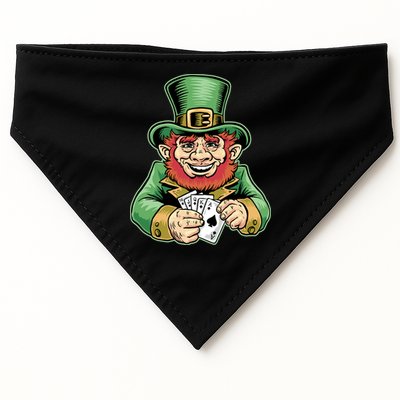 Straight Flush Poker Leprechaun USA-Made Doggie Bandana