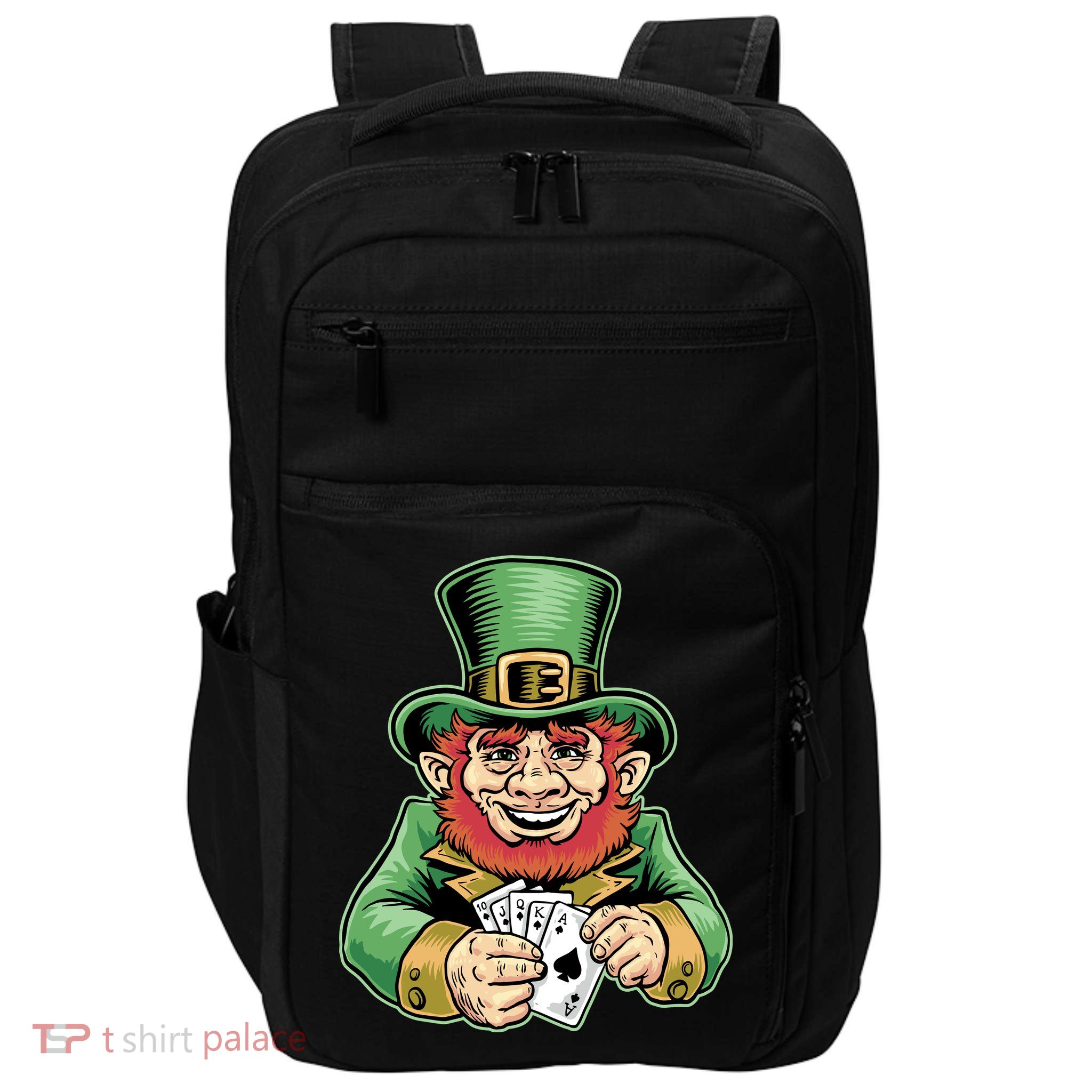 Straight Flush Poker Leprechaun Impact Tech Backpack