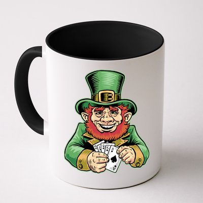 Straight Flush Poker Leprechaun Mug