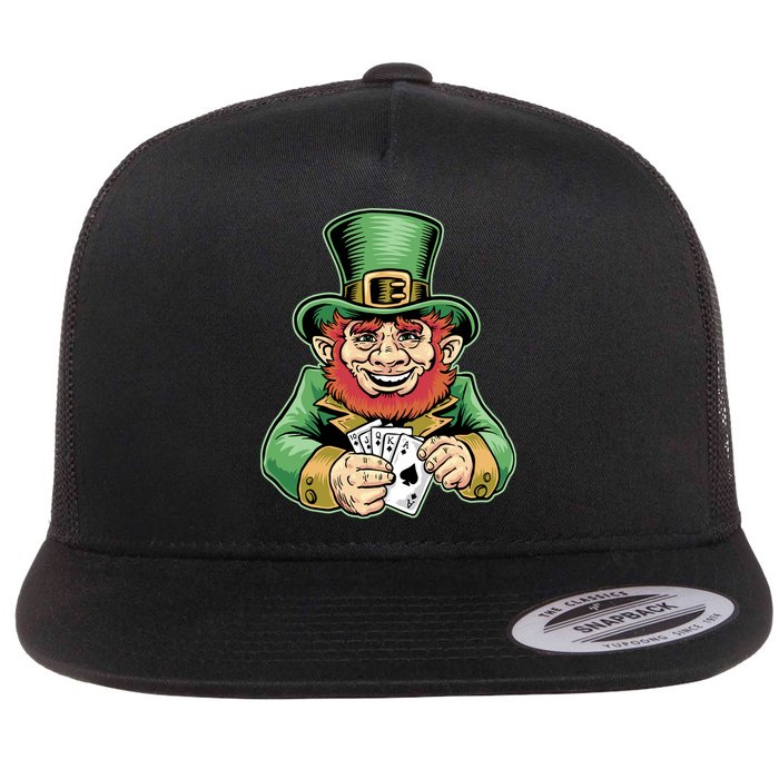 Straight Flush Poker Leprechaun Flatbill Hat