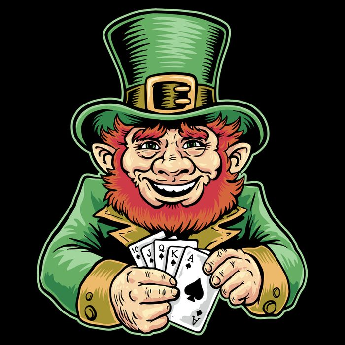 Straight Flush Poker Leprechaun Flatbill Hat