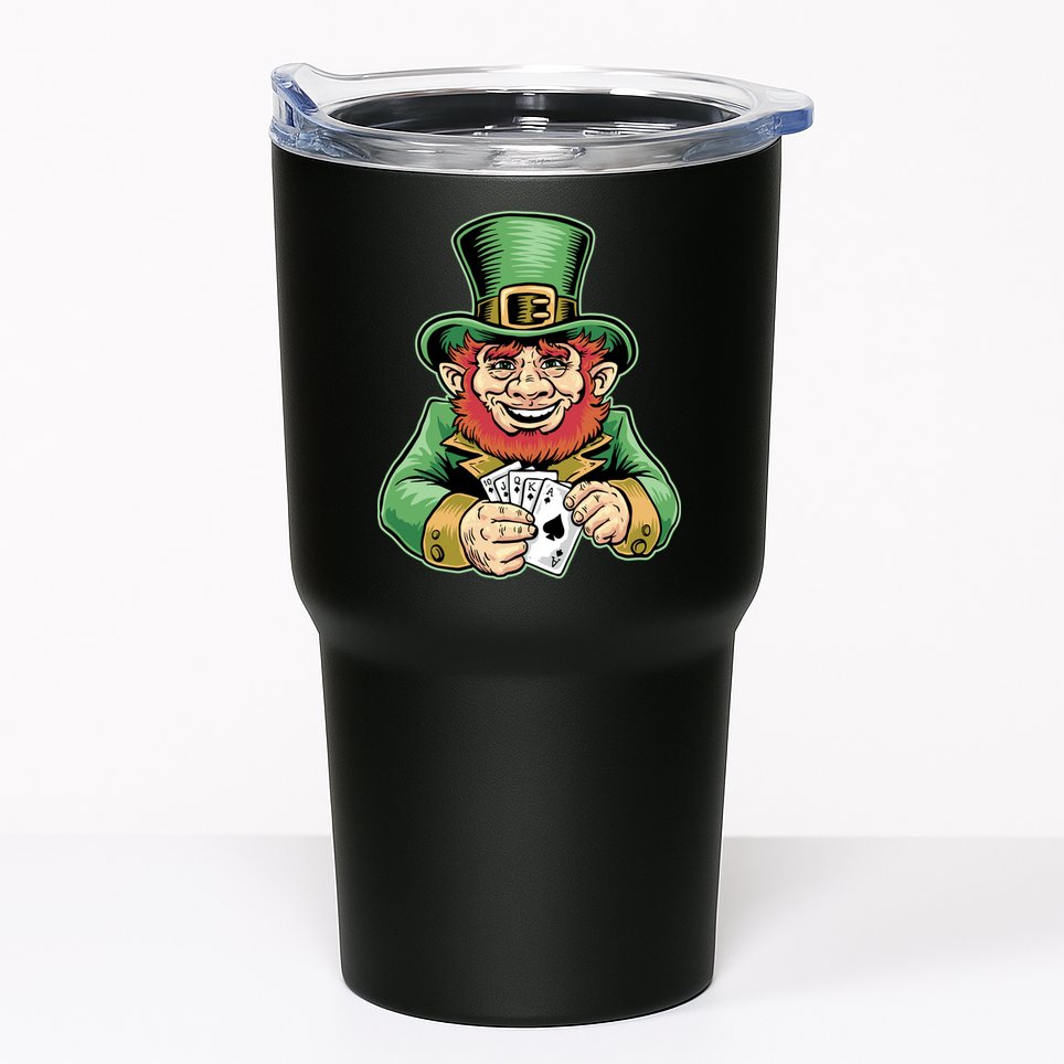 Straight Flush Poker Leprechaun Tumbler