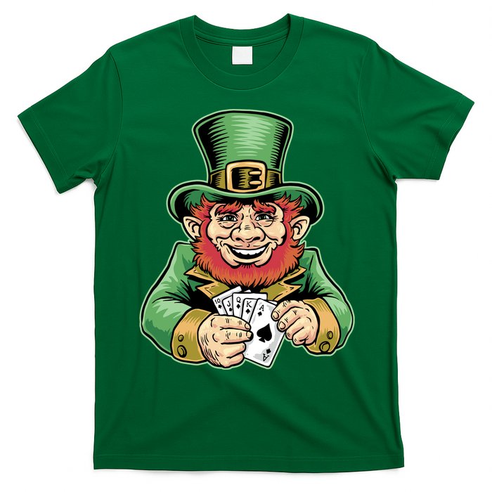 Straight Flush Poker Leprechaun T-Shirt