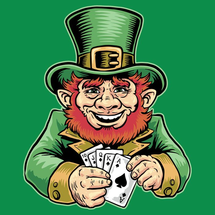 Straight Flush Poker Leprechaun Baby Bodysuit