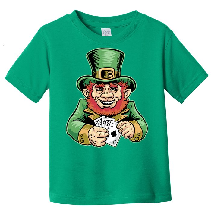 Straight Flush Poker Leprechaun Toddler T-Shirt