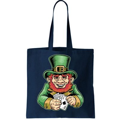 Straight Flush Poker Leprechaun Tote Bag