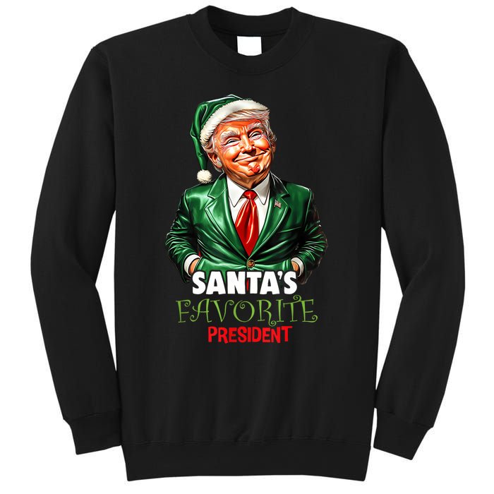 SantaS Favorite President Funny Trump Christmas Xmas Pajama Sweatshirt