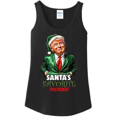 SantaS Favorite President Funny Trump Christmas Xmas Pajama Ladies Essential Tank