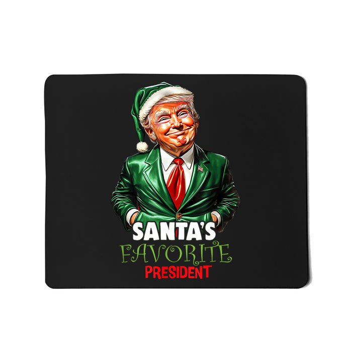 SantaS Favorite President Funny Trump Christmas Xmas Pajama Mousepad