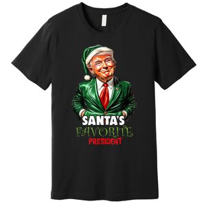 SantaS Favorite President Funny Trump Christmas Xmas Pajama Premium T-Shirt