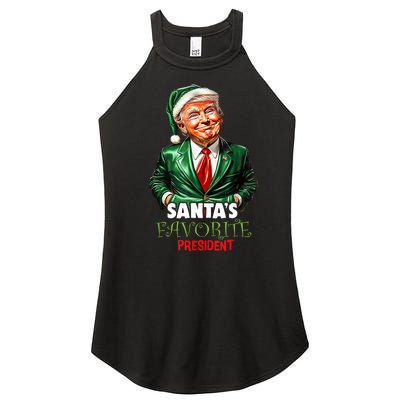 SantaS Favorite President Funny Trump Christmas Xmas Pajama Women's Perfect Tri Rocker Tank