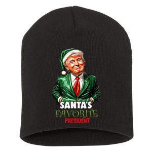 SantaS Favorite President Funny Trump Christmas Xmas Pajama Short Acrylic Beanie