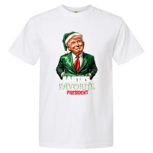 SantaS Favorite President Funny Trump Christmas Xmas Pajama Garment-Dyed Heavyweight T-Shirt