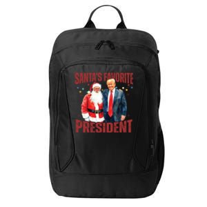 SantaS Favorite President Trump Christmas Santa Hat City Backpack