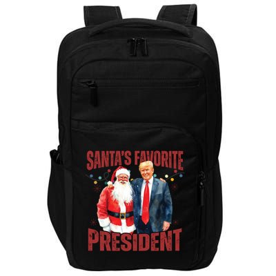 SantaS Favorite President Trump Christmas Santa Hat Impact Tech Backpack