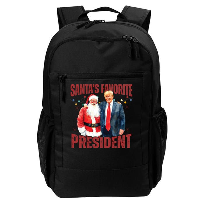 SantaS Favorite President Trump Christmas Santa Hat Daily Commute Backpack