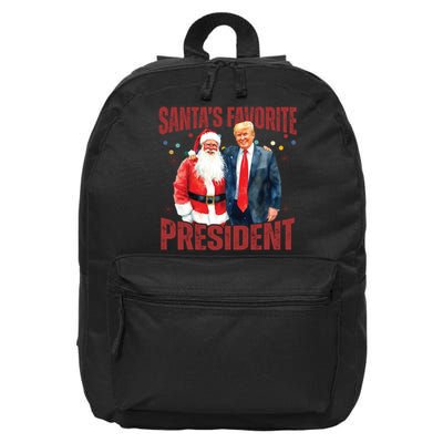 SantaS Favorite President Trump Christmas Santa Hat 16 in Basic Backpack