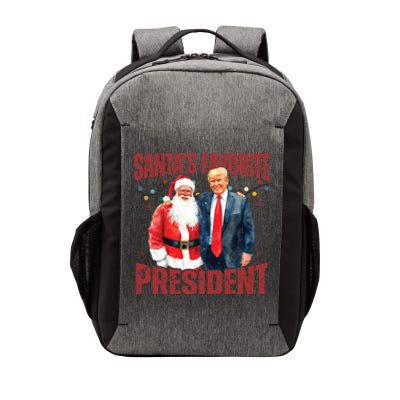 SantaS Favorite President Trump Christmas Santa Hat Vector Backpack