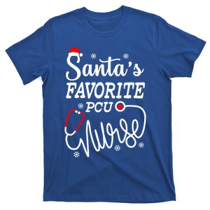 SantaS Favorite Pcu Nurse Funny Christmas Pcu Nurse Gift T-Shirt