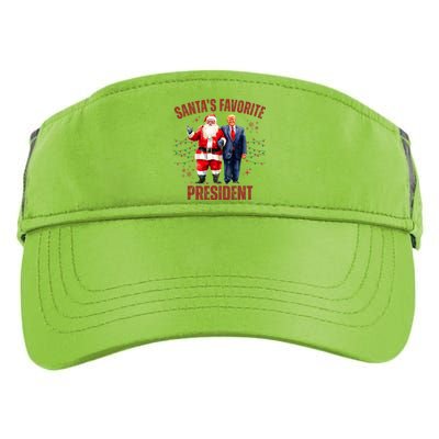 SantaS Favorite President Christmas Funny Trump Xmas Pajama Adult Drive Performance Visor