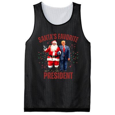 SantaS Favorite President Christmas Funny Trump Xmas Pajama Mesh Reversible Basketball Jersey Tank