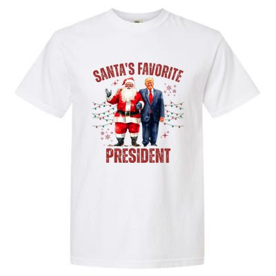 SantaS Favorite President Christmas Funny Trump Xmas Pajama Garment-Dyed Heavyweight T-Shirt