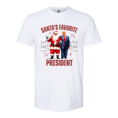 SantaS Favorite President Christmas Funny Trump Xmas Pajama Softstyle CVC T-Shirt