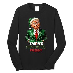 SantaS Favorite President Funny Trump Long Sleeve Shirt