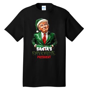 SantaS Favorite President Funny Trump Tall T-Shirt