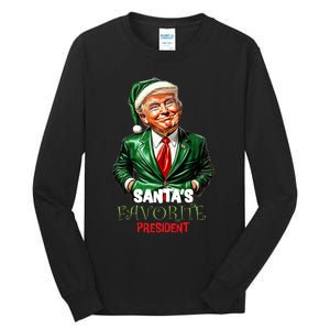 SantaS Favorite President Funny Trump Tall Long Sleeve T-Shirt