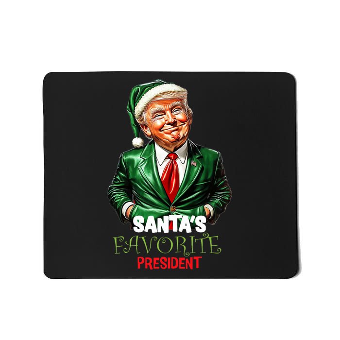 SantaS Favorite President Funny Trump Mousepad