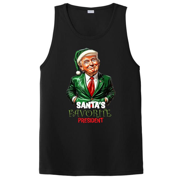 SantaS Favorite President Funny Trump PosiCharge Competitor Tank