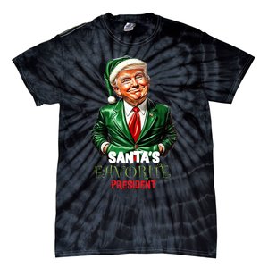 SantaS Favorite President Funny Trump Tie-Dye T-Shirt