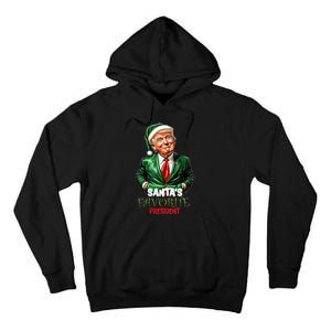 SantaS Favorite President Funny Trump Tall Hoodie